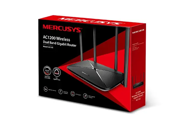 TP-Link Mercusys AC12G AC1200 Kablosuz Çift Bantlı Gigabit Router