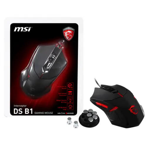 MSI Interceptor DS B1 1600DPI 6 Tuş Optik Kablolu Gaming Mouse