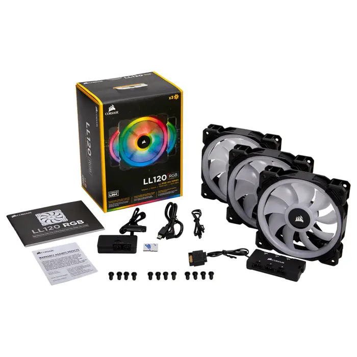 Corsair CO-9050072-WW LL120 RGB Dual Light Loop PWM 120mm 3`lü Kasa Fanı