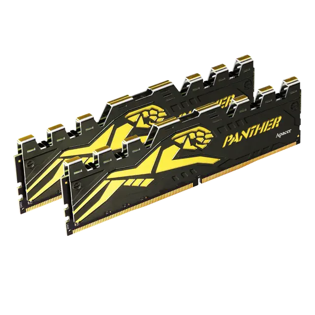 Apacer Panther Black-Gold 16GB (2x8GB) 3200Mhz CL16 DDR4 Gaming Ram (AH4U16G32C08Y7GAA-2)