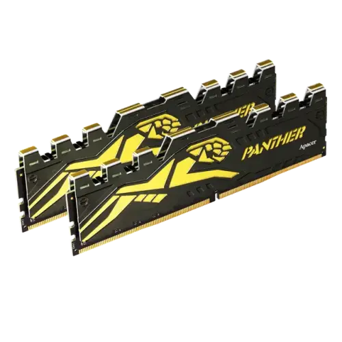 Apacer Panther Black-Gold 16GB (2x8GB) 3200Mhz CL16 DDR4 Gaming Ram (AH4U16G32C08Y7GAA-2)