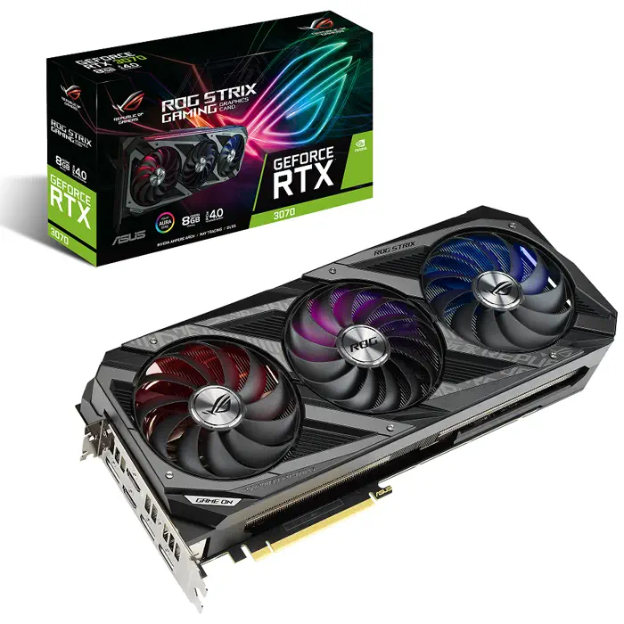 Asus ROG Strix GeForce RTX 3070 ROG-STRIX-RTX3070-8G-GAMING 8GB GDDR6 256Bit DX12 Gaming Ekran Kartı