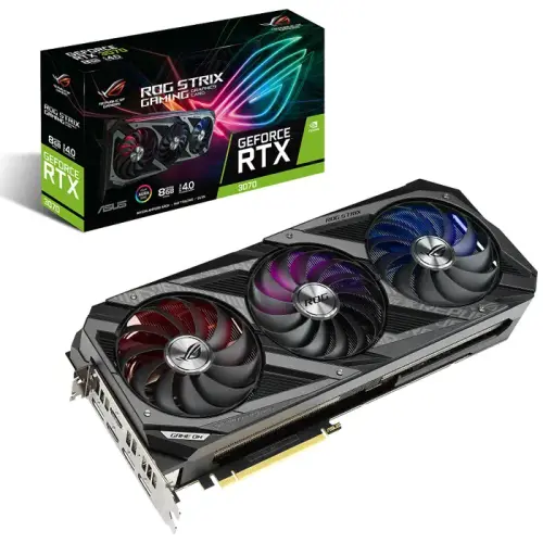 Asus ROG Strix GeForce RTX 3070 ROG-STRIX-RTX3070-8G-GAMING 8GB GDDR6 256Bit DX12 Gaming Ekran Kartı