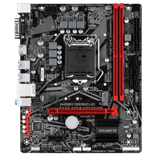 Gigabyte B460M GAMING HD Intel B460 Soket 1200 DDR4 2933MHz mATX Gaming (Oyuncu) Anakart