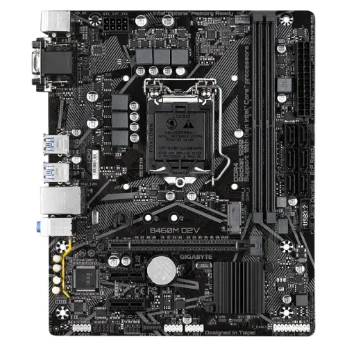 Gigabyte B460M D2V Intel B460 Soket 1200 DDR4 2933MHz mATX Gaming (Oyuncu) Anakart