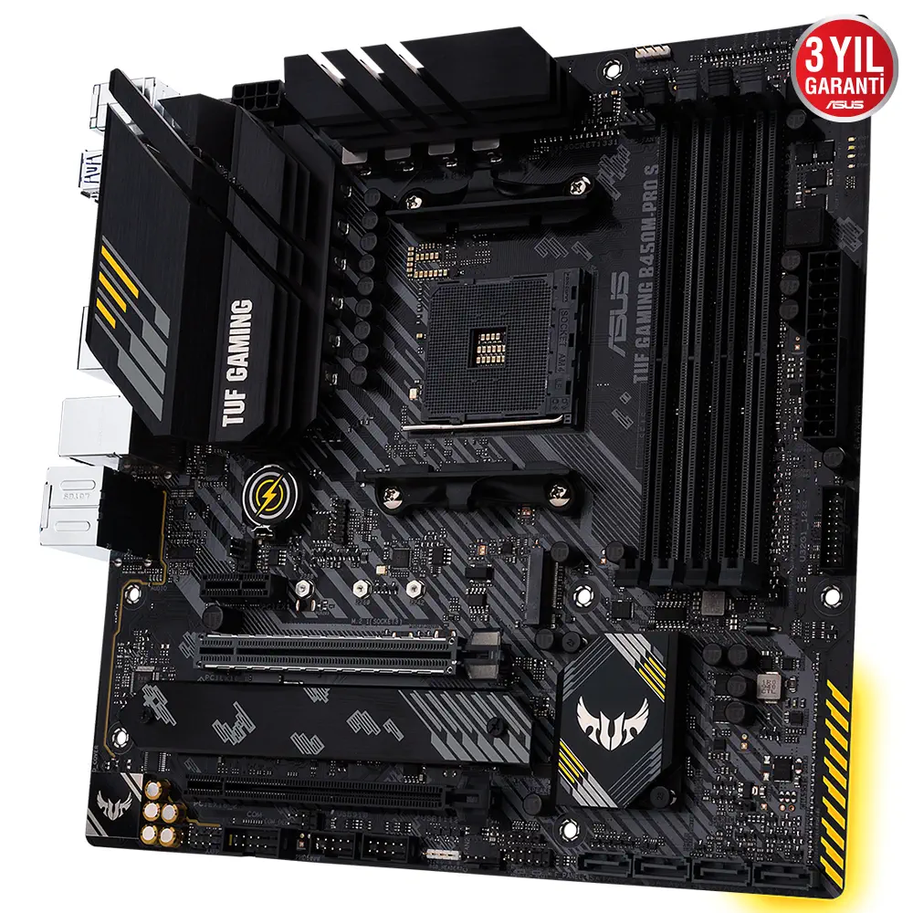 Asus TUF GAMING B450M-PRO S AMD B450 Soket AM4 DDR4 4400(OC)MHz mATX Gaming (Oyuncu) Anakart