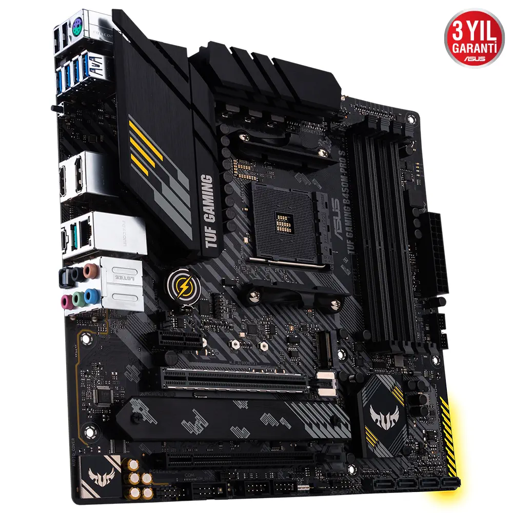 Asus TUF GAMING B450M-PRO S AMD B450 Soket AM4 DDR4 4400(OC)MHz mATX Gaming (Oyuncu) Anakart