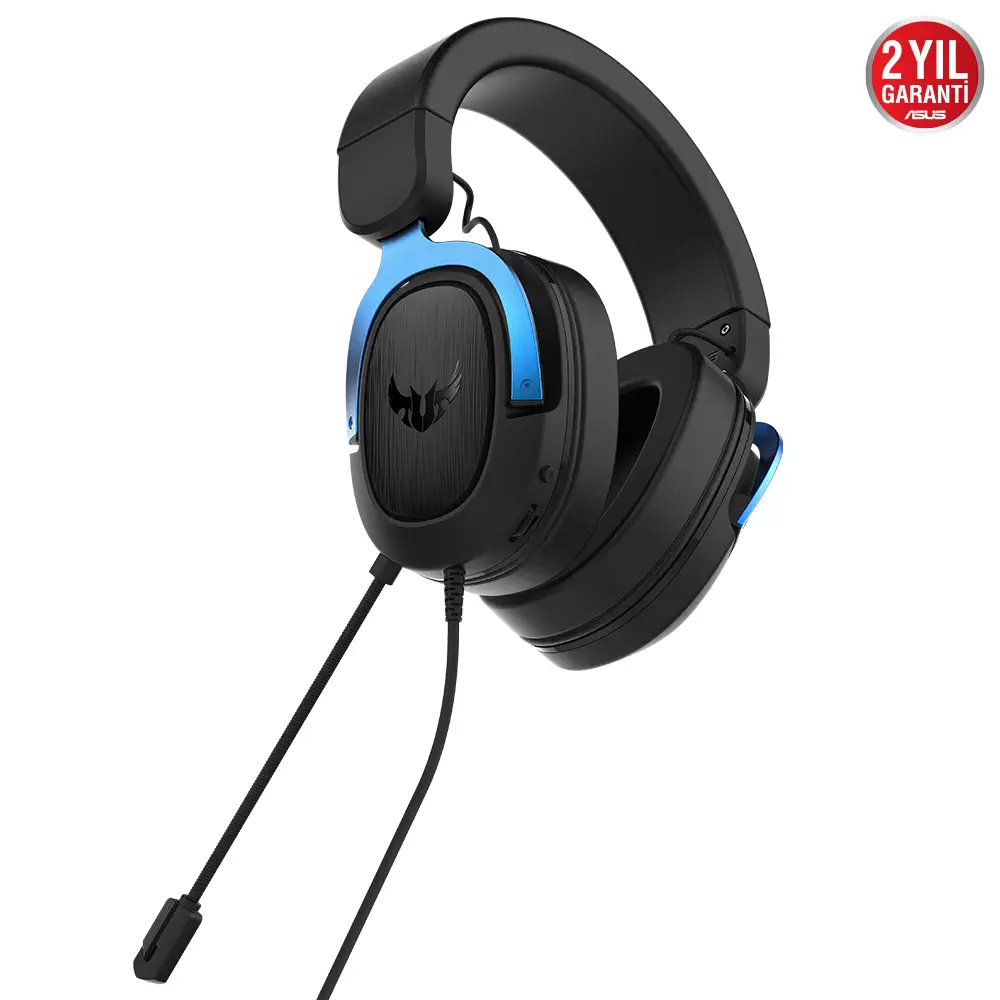 Asus TUF Gaming H3 Mavi 7.1 Surround 3.5mm Kablolu Gaming Kulaklık