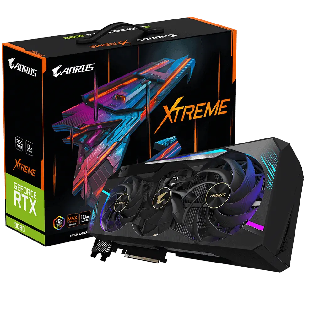 Gigabyte Aorus GeForce RTX 3080 Xtreme 10G LHR GV-N3080AORUS X-10GD 10GB GDDR6X 320Bit DX12 Gaming Ekran Kartı