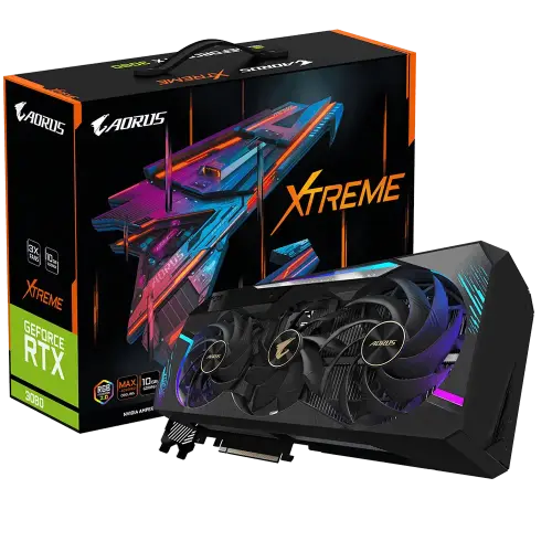 Gigabyte Aorus GeForce RTX 3080 Xtreme 10G LHR GV-N3080AORUS X-10GD 10GB GDDR6X 320Bit DX12 Gaming Ekran Kartı