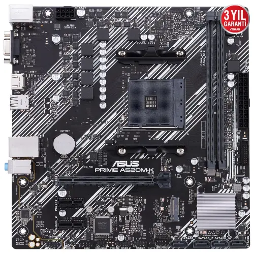 ASUS Prime A520M-K AMD Soket AM4 DDR4 4600(OC)MHz Micro ATX Anakart
