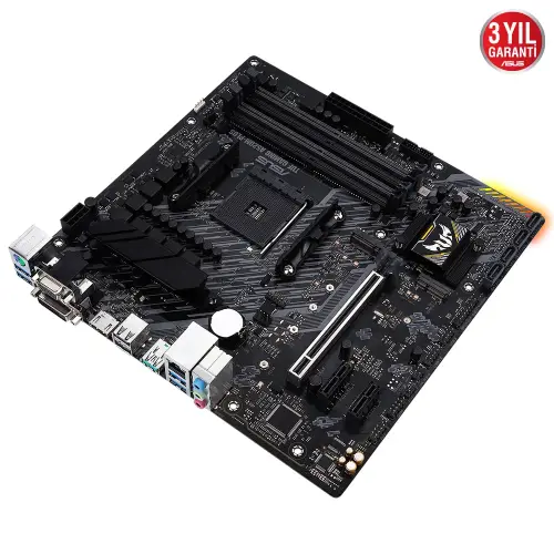 Asus TUF Gaming A520M-Plus AMD A520M Soket AM4 DDR4 4800(OC)Mhz mATX Gaming (Oyuncu) Anakart