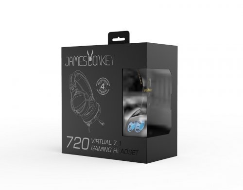 James Donkey 720 Çift Speakerlı 7.1 Surround RGB Gaming Kulaklık