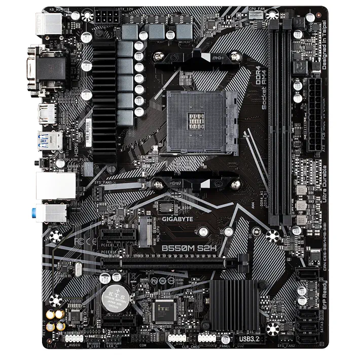 Gigabyte B550M S2H AMD B550 Soket AM4 DDR4 5100(OC)MHz mATX Gaming (Oyuncu) Anakart