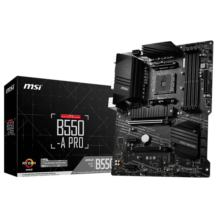 MSI B550-A PRO AMD B550 Soket AM4 DDR4 4400(OC)Mhz ATX Gaming (Oyuncu) Anakart
