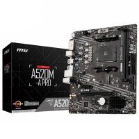 MSI A520M-A PRO AMD A520 Soket AM4 DDR4 4600(OC)MHz mATX Gaming Anakart