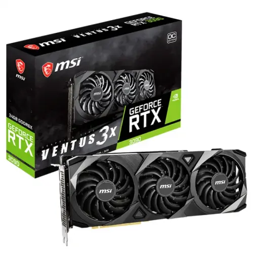 MSI GeForce RTX 3090 Ventus 3X 24G OC 24GB GDDR6X 384Bit DX12 Gaming (Oyuncu) Ekran Kartı