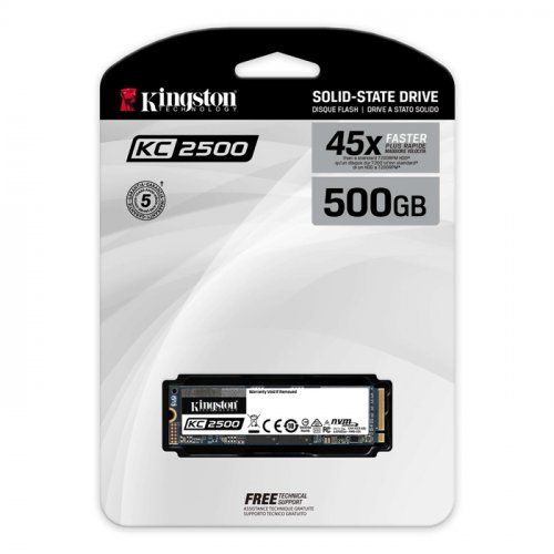 Kingston KC2500 SKC2500M8/500G 500GB 3500/2500MB/s NVMe PCIe M.2 SSD ...