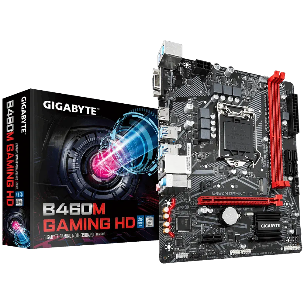Gigabyte B460M GAMING HD Intel B460 Soket 1200 DDR4 2933MHz mATX Gaming (Oyuncu) Anakart
