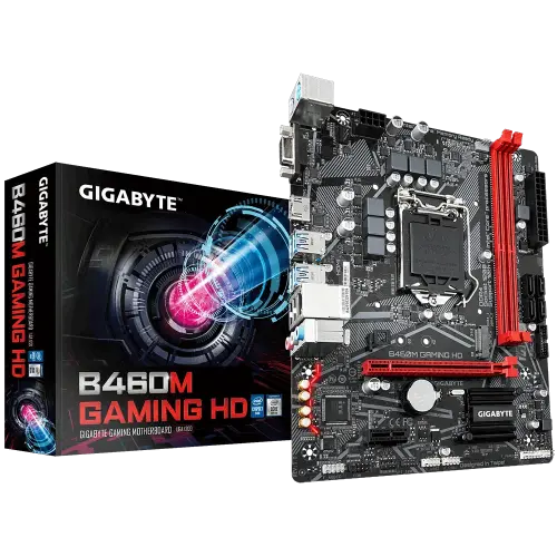 Gigabyte B460M GAMING HD Intel B460 Soket 1200 DDR4 2933MHz mATX Gaming (Oyuncu) Anakart