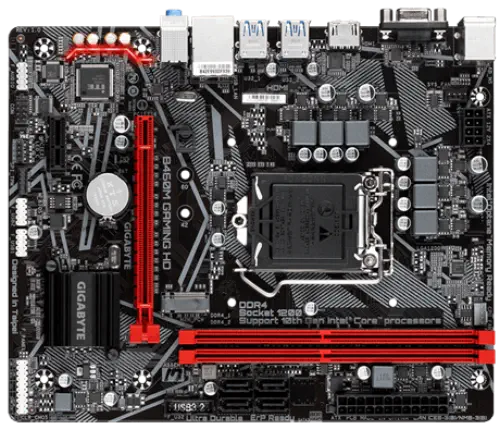 Gigabyte B460M GAMING HD Intel B460 Soket 1200 DDR4 2933MHz mATX Gaming (Oyuncu) Anakart