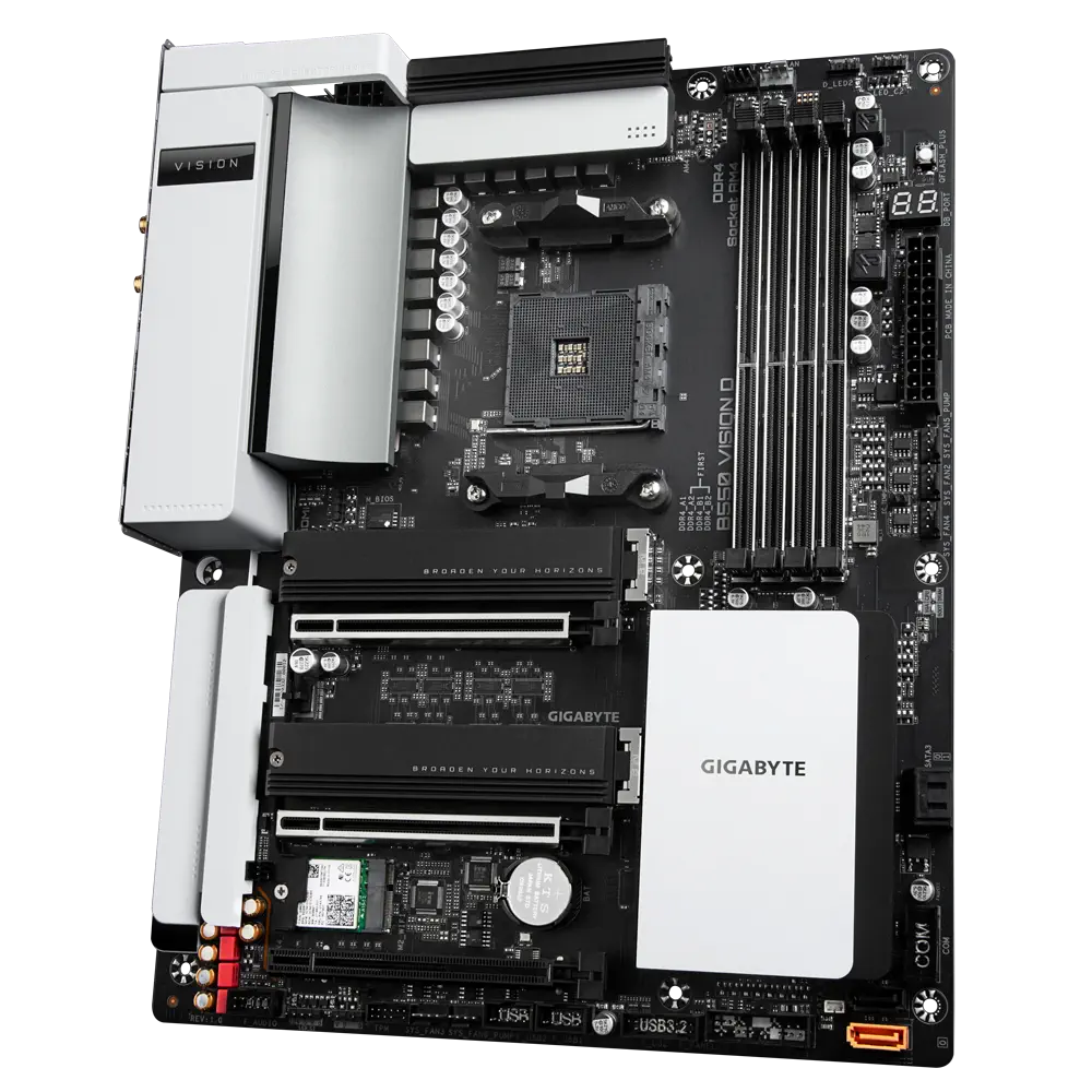Gigabyte B550 VISION D AMD B550 Soket AM4 DDR4 5400(OC)MHz ATX Anakart