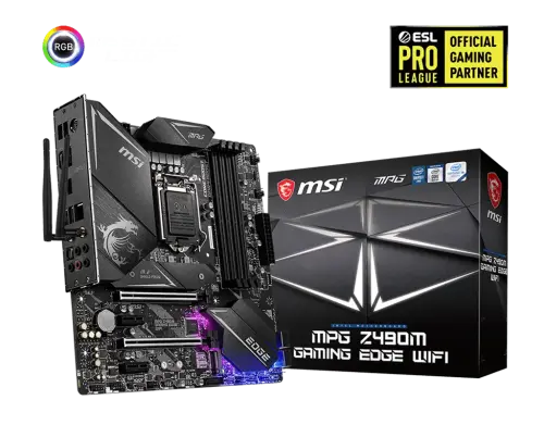 MSI MPG Z490M GAMING EDGE WIFI Intel Z490 Soket 1200 DDR4 5000(OC)MHz mATX Gaming (Oyuncu) Anakart