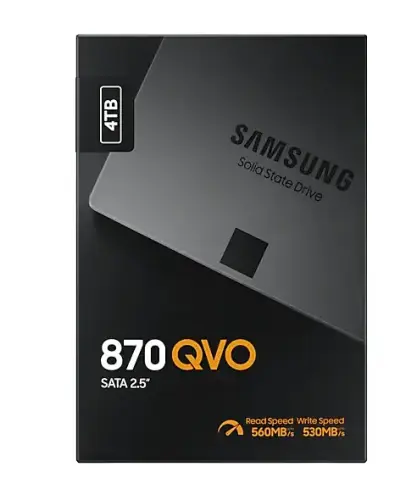 Samsung 870 QVO MZ-77Q4T0BW 4TB 560/530MB/s 2.5″ SATA 3 SSD Disk