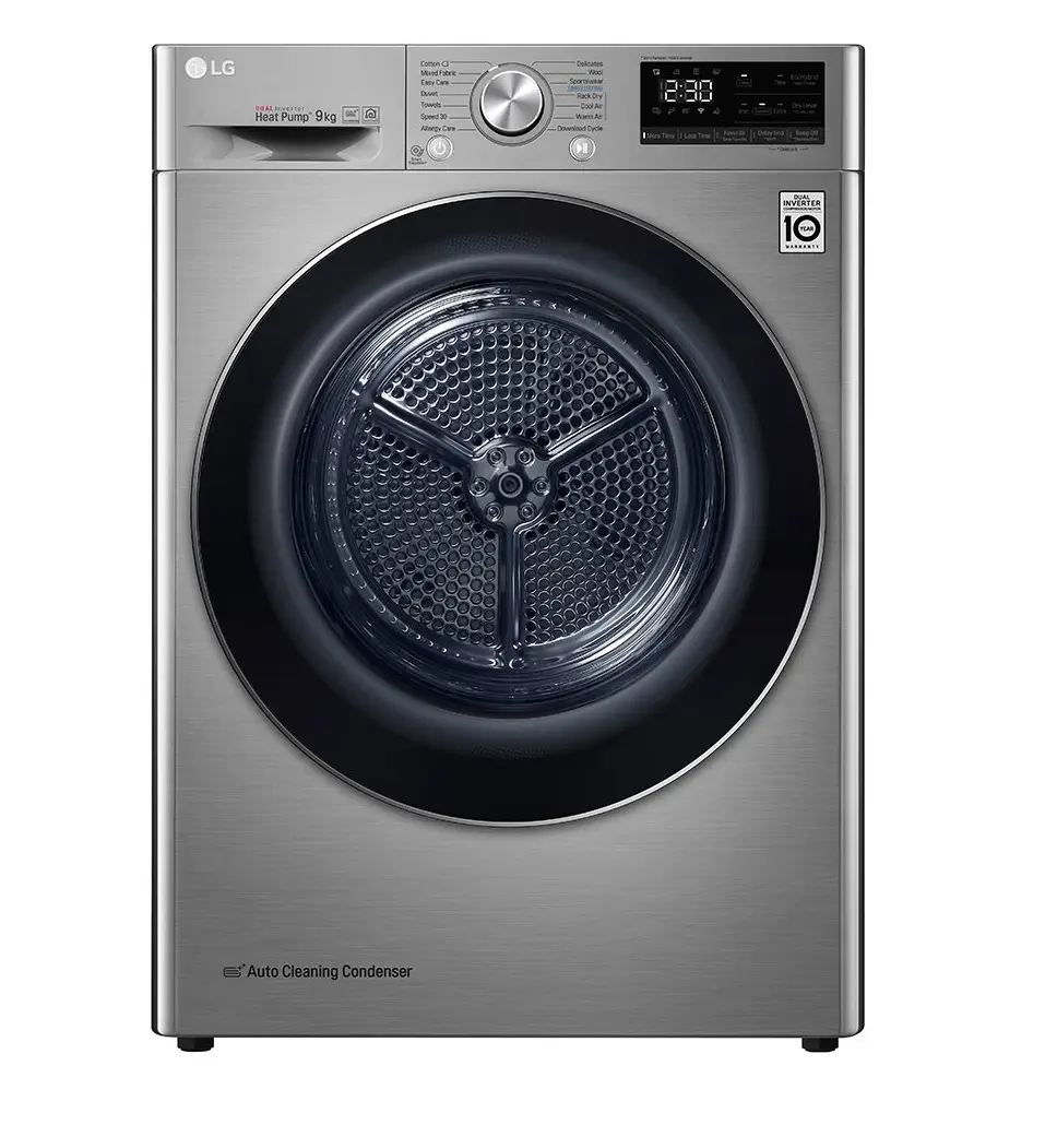 LG RC90V9EV2W.ASSPLTK A+++ 9 Kg Kurutma Makinesi İnox