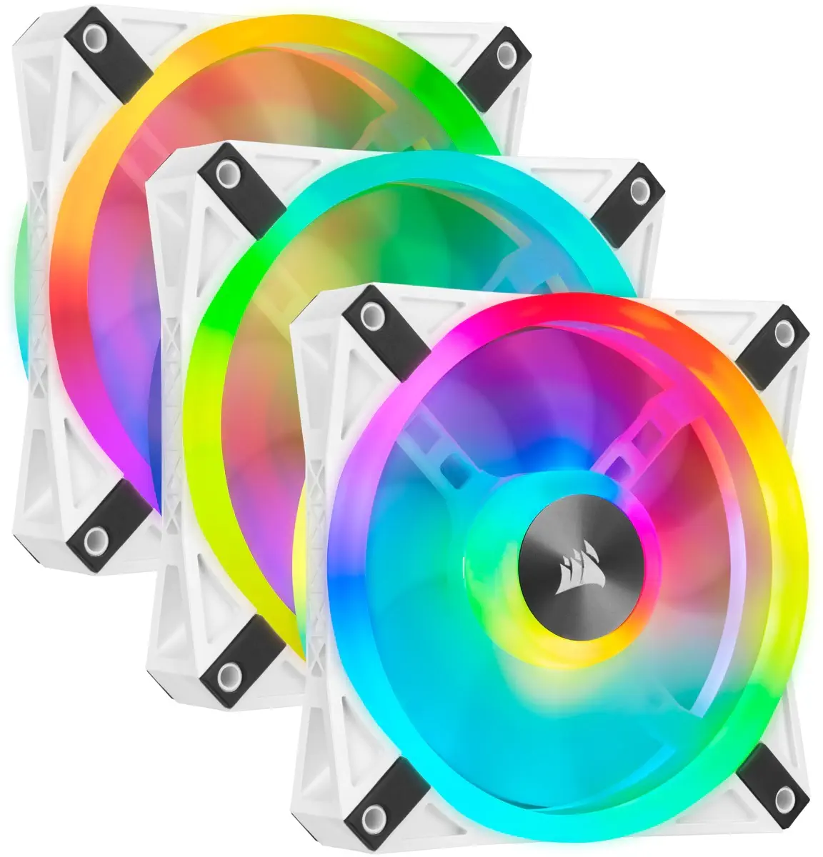 Corsair iCUE QL120 RGB CO-9050104-WW 120mm PWM Beyaz 3`lü Kasa Fanı