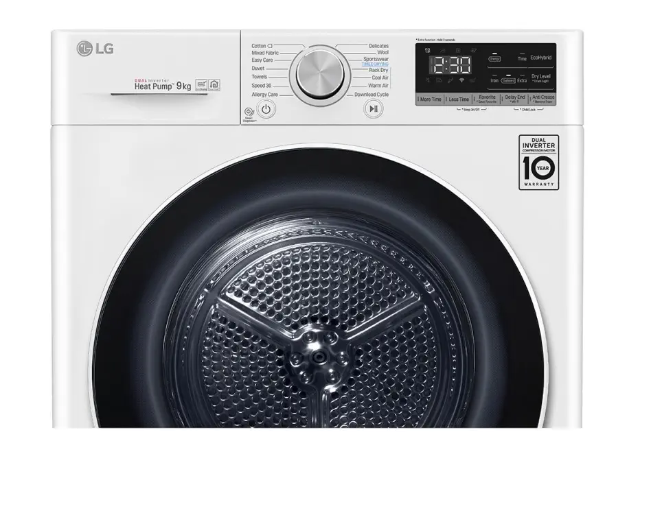 LG RC90V9AV2W.ABWPLTK A+++ 9 Kg Kurutma Makinesi