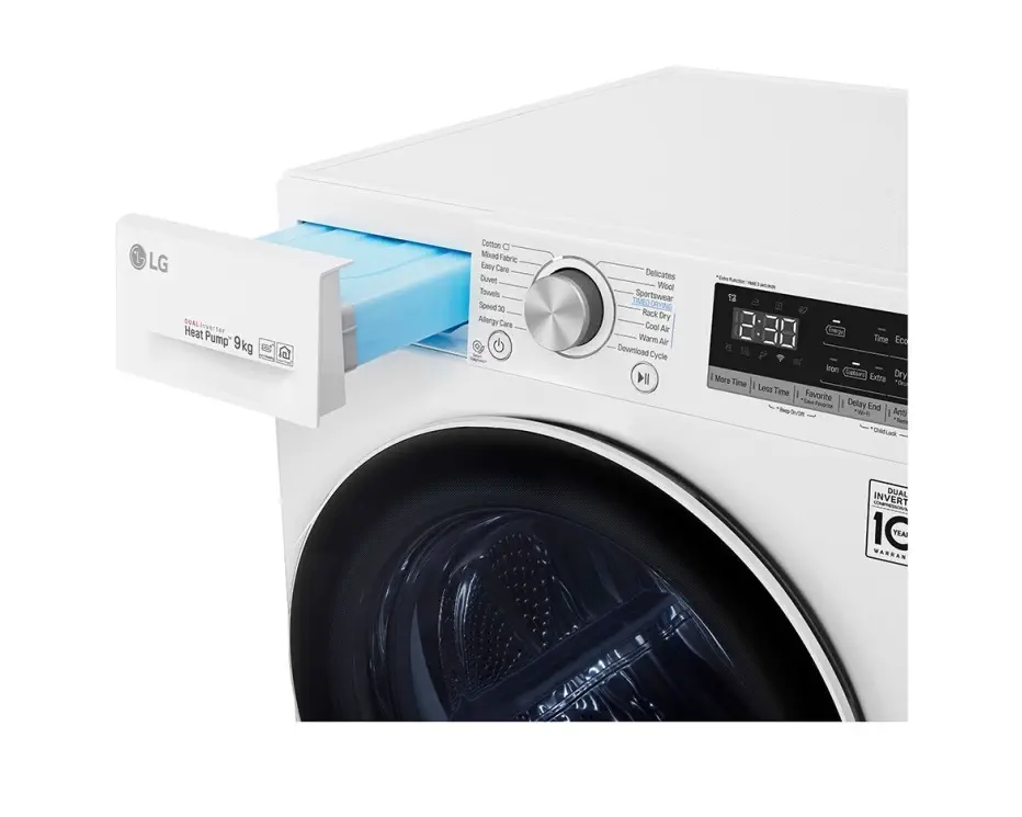 LG RC90V9AV2W.ABWPLTK A+++ 9 Kg Kurutma Makinesi