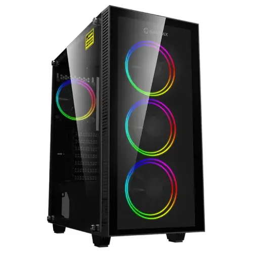 Frisby Gamemax Draco XD 650W 80+ Bronze Dahili PSU`lu Temperli Cam ATX Mid-Tower Gaming (Oyuncu) Kasa