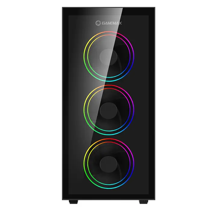 Frisby Gamemax Draco XD 650W 80+ Bronze Dahili PSU`lu Temperli Cam ATX Mid-Tower Gaming (Oyuncu) Kasa