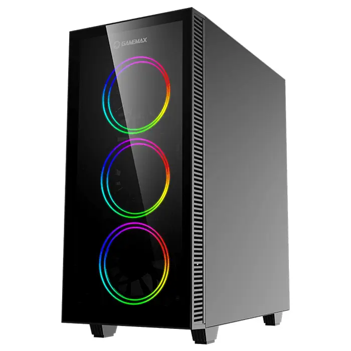 Frisby Gamemax Draco XD 650W 80+ Bronze Dahili PSU`lu Temperli Cam ATX Mid-Tower Gaming (Oyuncu) Kasa