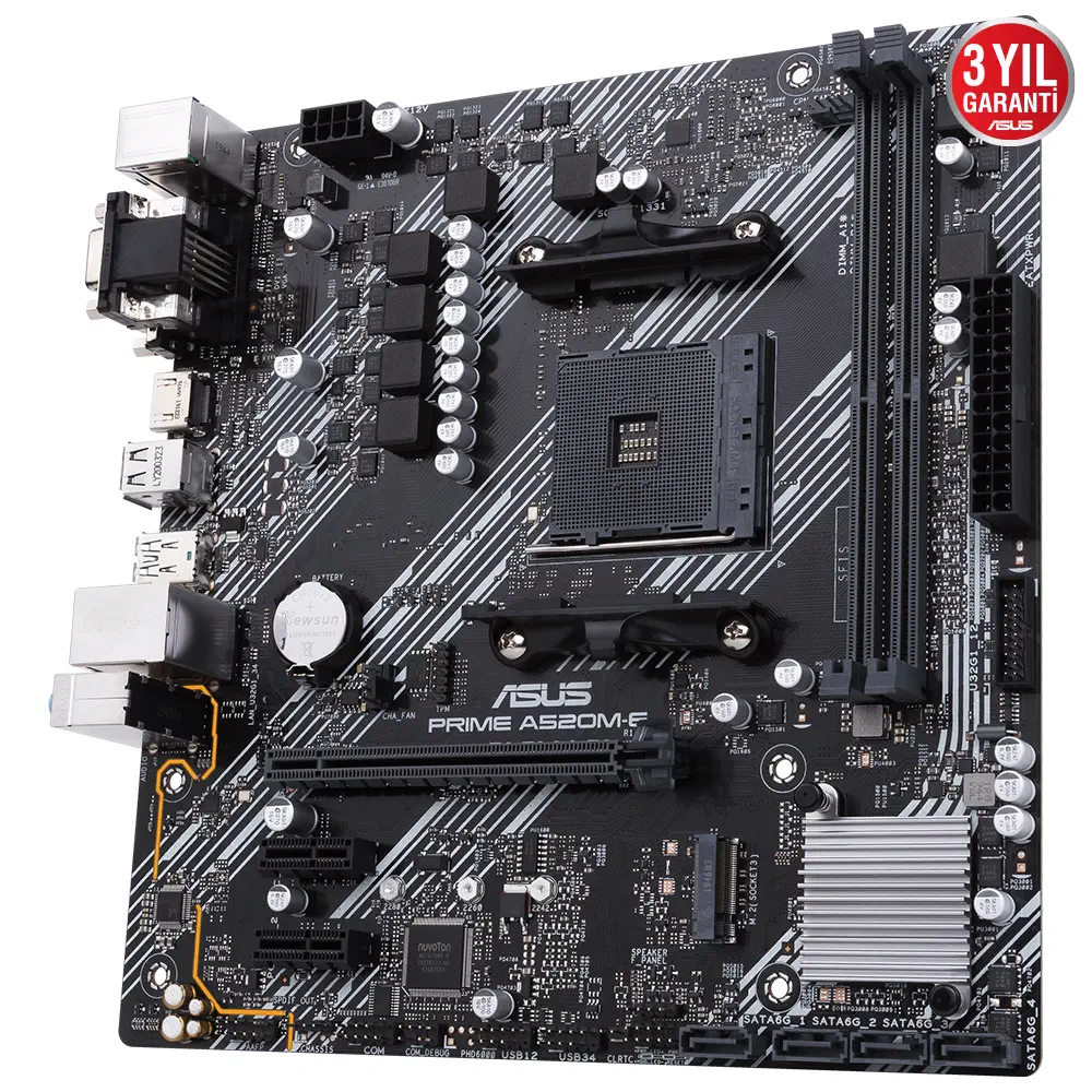 ASUS Prime A520M-E Soket AM4 DDR4 4600(OC)MHz mATX Anakart