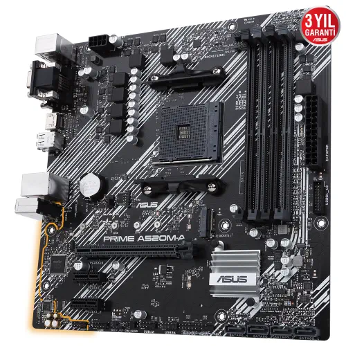 Asus Prime A520M-A AMD A520 Soket AM4 DDR4 4800(OC)MHz mATX Anakart
