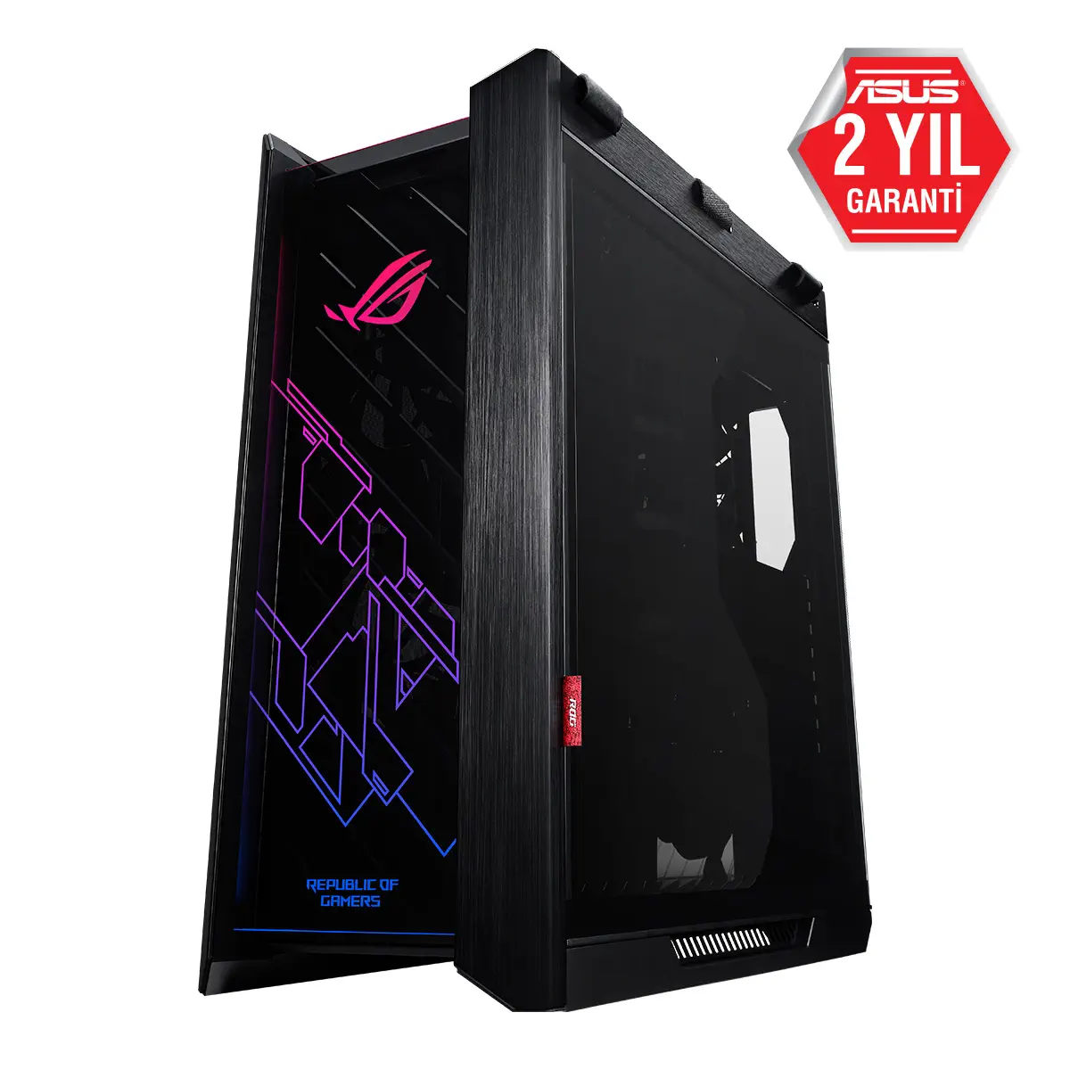 ASUS ROG Strix Helios GX601 4x140mm Fan USB Type-C Temperli Cam RGB Siyah E-ATX Mid-Tower Gaming (Oyuncu) Kasa