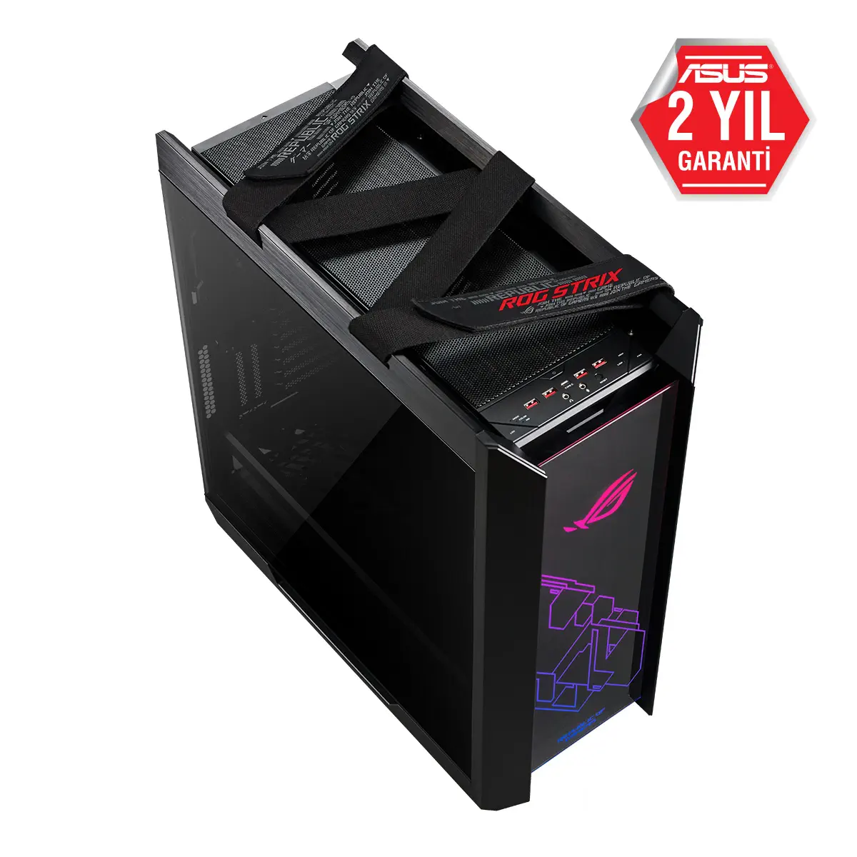 ASUS ROG Strix Helios GX601 4x140mm Fan USB Type-C Temperli Cam RGB Siyah E-ATX Mid-Tower Gaming (Oyuncu) Kasa