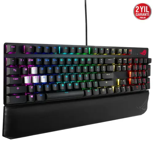 Asus Rog Strix Scope Deluxe RGB Q Türkçe Cherry MX Red Switch Mekanik Gaming Klavye