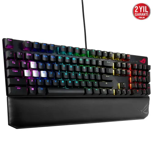 Asus Rog Strix Scope Deluxe RGB Q Türkçe Cherry MX Red Switch Mekanik Gaming Klavye