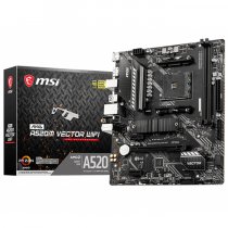 MSI MAG A520M VECTOR WIFI AMD A520 Soket AM4 DDR4 4600(OC)MHz mATX Gaming (Oyuncu) Anakart