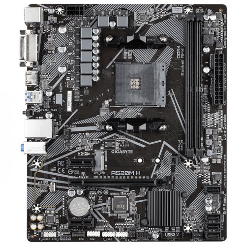 Gigabyte A520M H AMD A520 Soket AM4 DDR4 5100(OC)MHz mATX Gaming (Oyuncu) Anakart