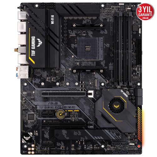 Asus TUF Gaming X570-PRO (WI-FI) AMD X570 Soket AM4 DDR4 5100(OC)MHz ATX Gaming (Oyuncu) Anakart