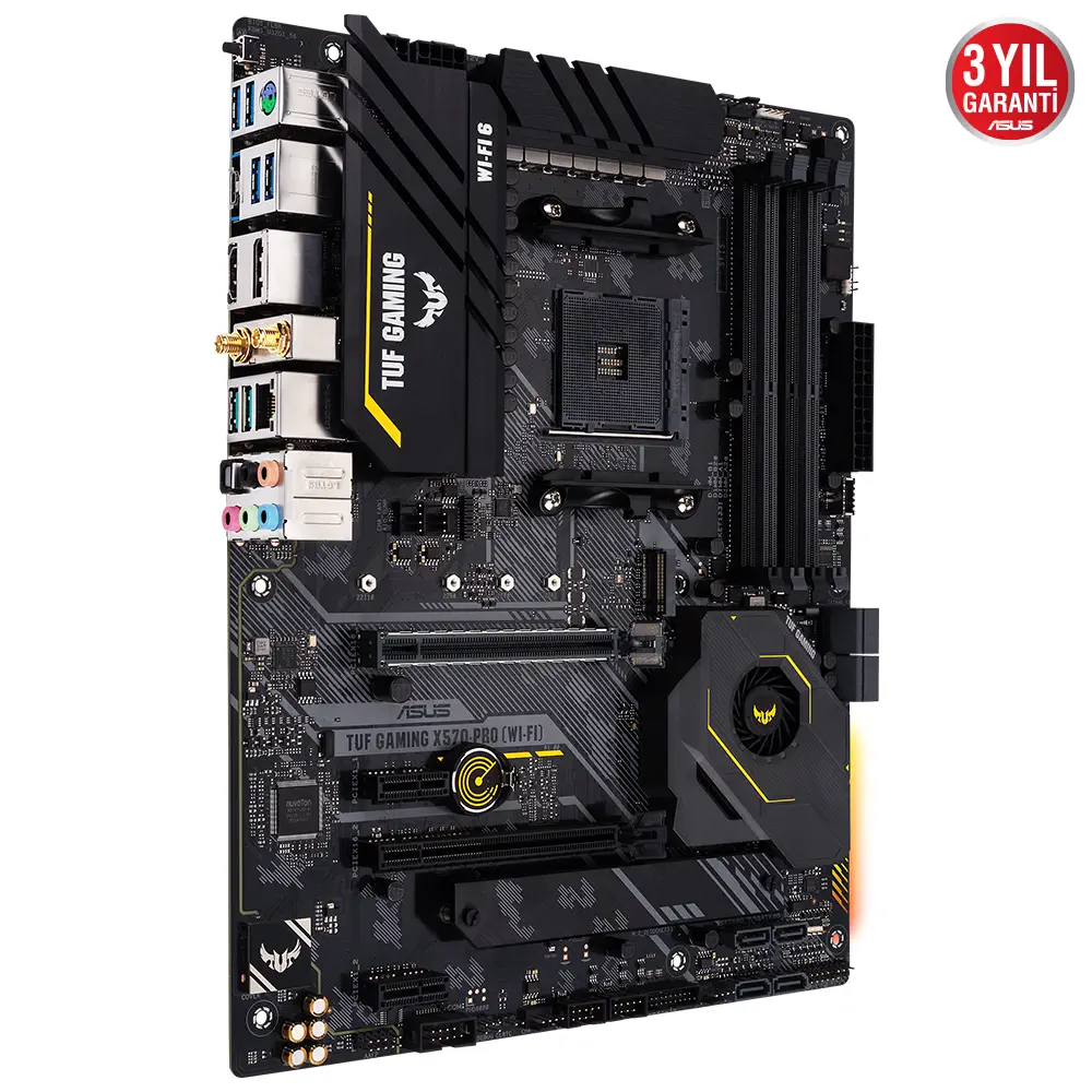 Asus TUF Gaming X570-PRO (WI-FI) AMD X570 Soket AM4 DDR4 5100(OC)MHz ATX Gaming (Oyuncu) Anakart