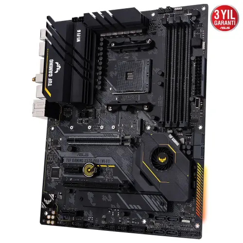 Asus TUF Gaming X570-PRO (WI-FI) AMD X570 Soket AM4 DDR4 5100(OC)MHz ATX Gaming (Oyuncu) Anakart