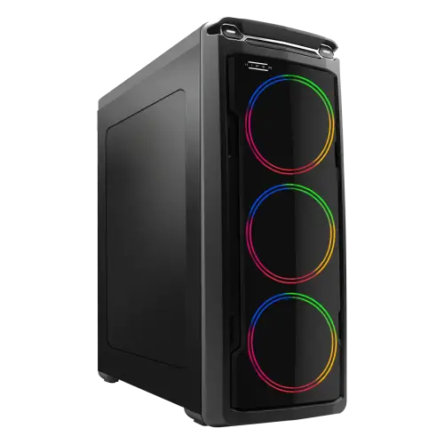 Hiper Harmony 3x120mm Rainbow Led Fan Pencereli Mid-Tower Gaming (Oyuncu) Kasa