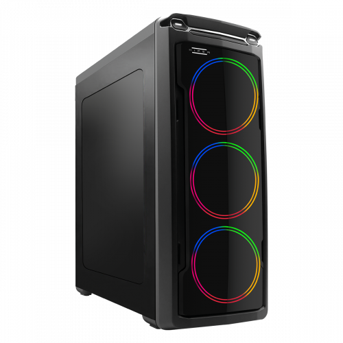 Hiper Harmony 500W 3x120mm Rainbow Led Fan Pencereli Mid-Tower Gaming Kasa