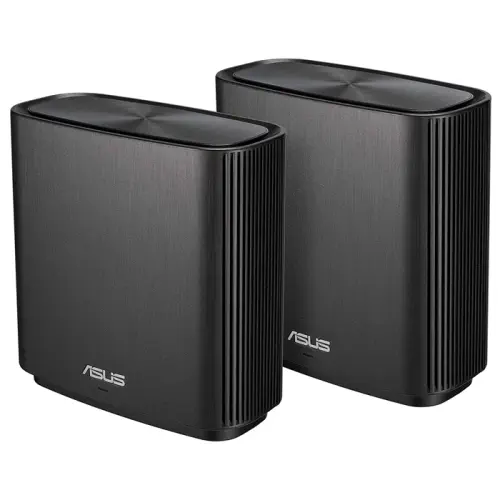 Asus ZenWiFi AC CT8 (B-2-PK) Tüm Evi Kapsayan Tri-Band Mesh WiFi Sistemi (Siyah İkili Paket)