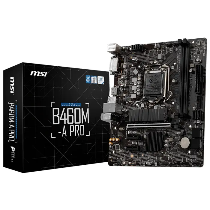 MSI B460M-A PRO Intel B460 Soket 1200 DDR4 2933MHz mATX Anakart